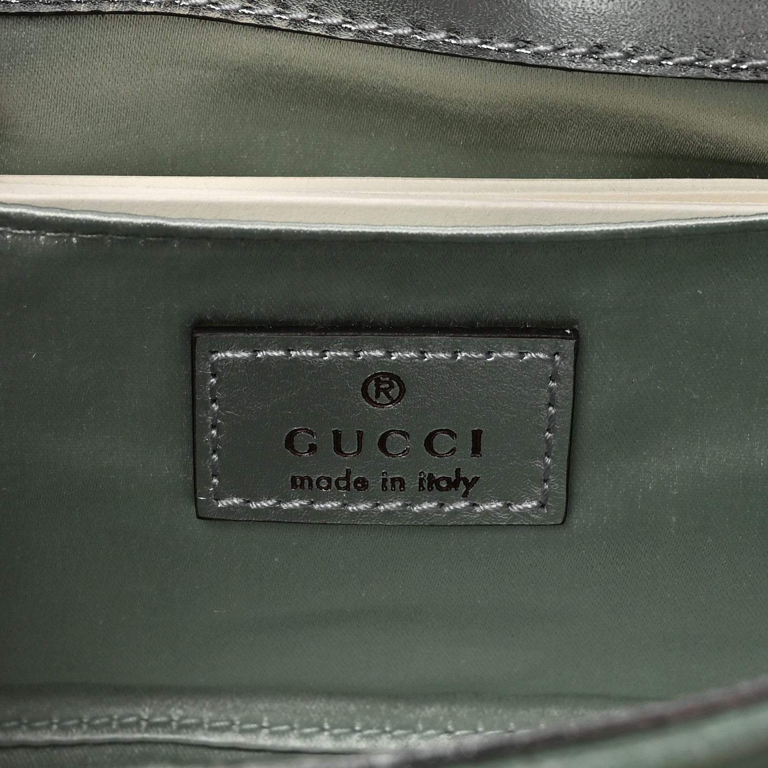 Iridescent Nappa Vertical Matelasse Medium Maxi Horsebit Chain Shoulder Bag Iridescent Salvy Green