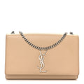 Grain De Poudre Medium Monogram Kate Satchel Sable Beige