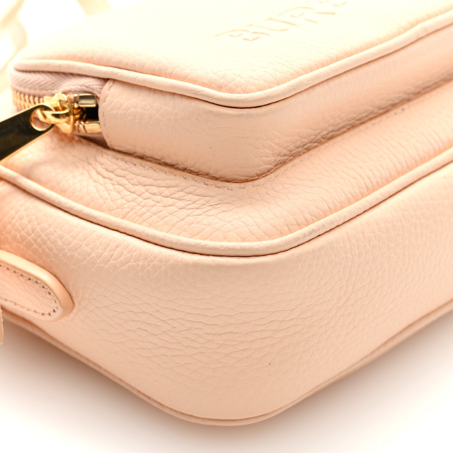 Grained Calfskin Small Camera Bag Peach Pink