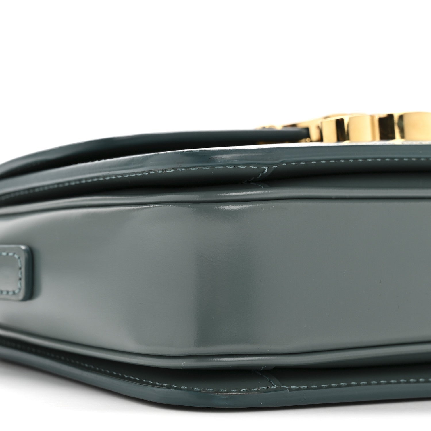 Shiny Calfskin Teen Triomphe Petrol