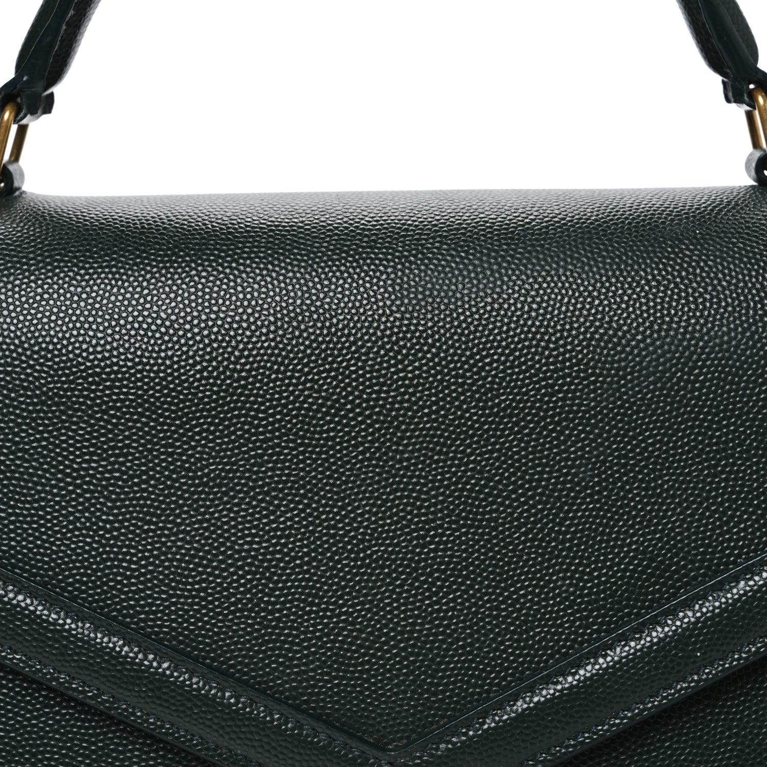 Grain de Poudre Medium Classic Monogram Cassandra Top Handle Dark Green