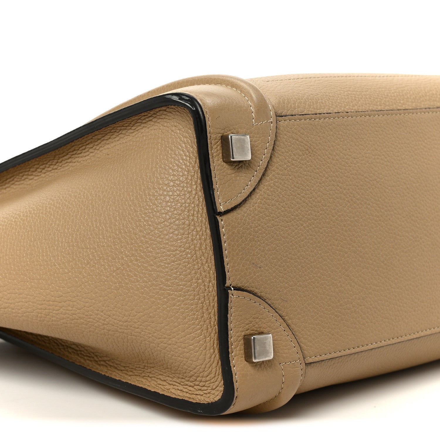 Drummed Calfskin Micro Luggage Dune
