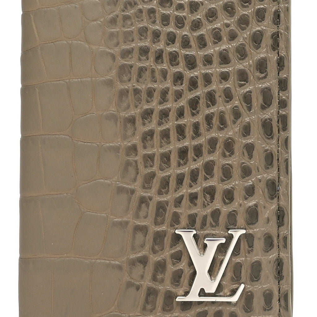 Crocodile Pocket Organizer Sage Green