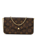 Monogram Pochette Felicie Chain Wallet Fuchsia