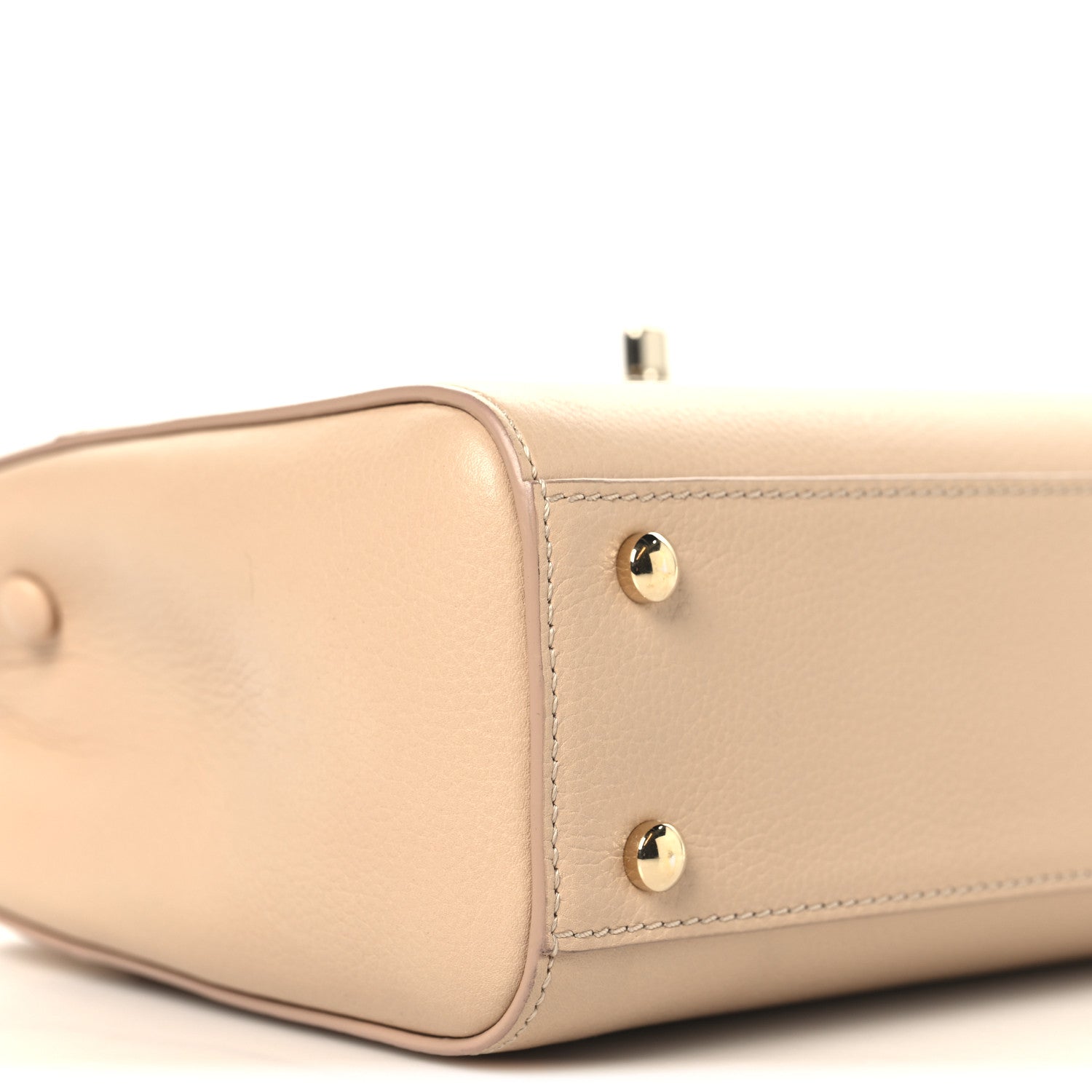 Grained Calfskin Mini Neo Executive Shopper Tote Light Beige