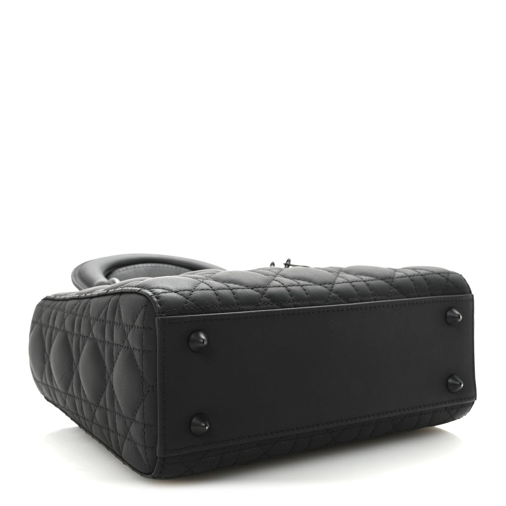 Ultra Matte Calfskin Cannage Small My ABCDior Lady Dior Black