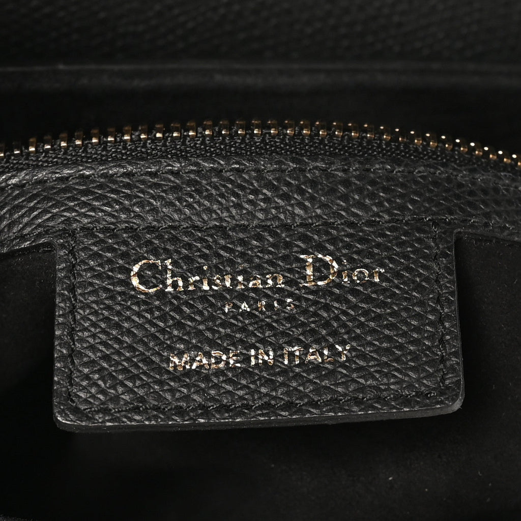 Grained Calfskin Saddle Bag Black