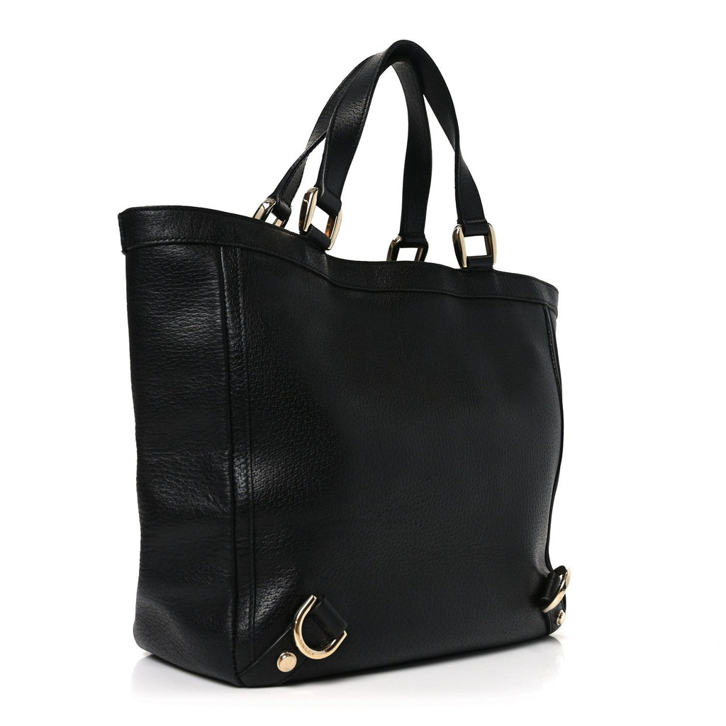 Calfskin Small Abbey Tote Black