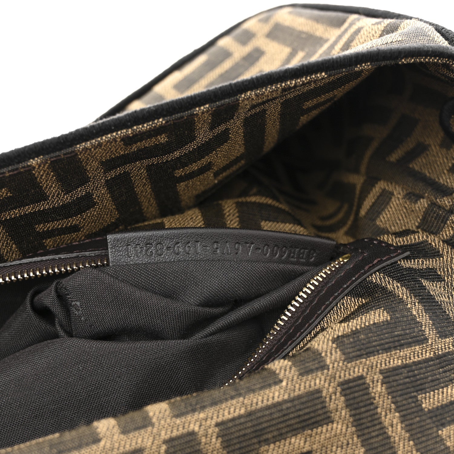 Fabric Jacquard FF 1974 Medium Baguette Tobacco Moro Black