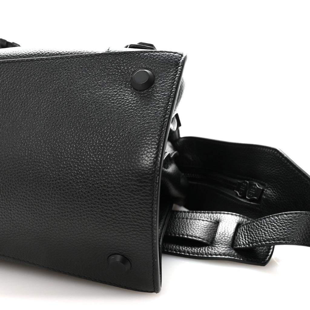 Grained Calfskin Neo Classic Black Hardware Medium City Black