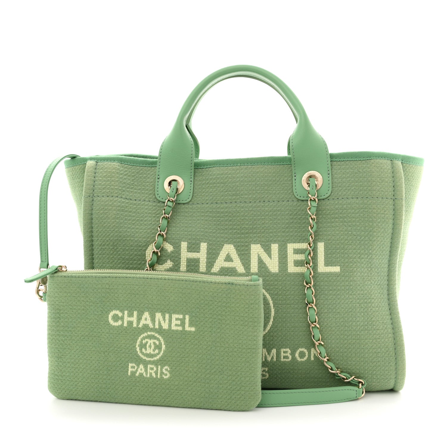 Mixed Fibers Small Deauville Tote Green