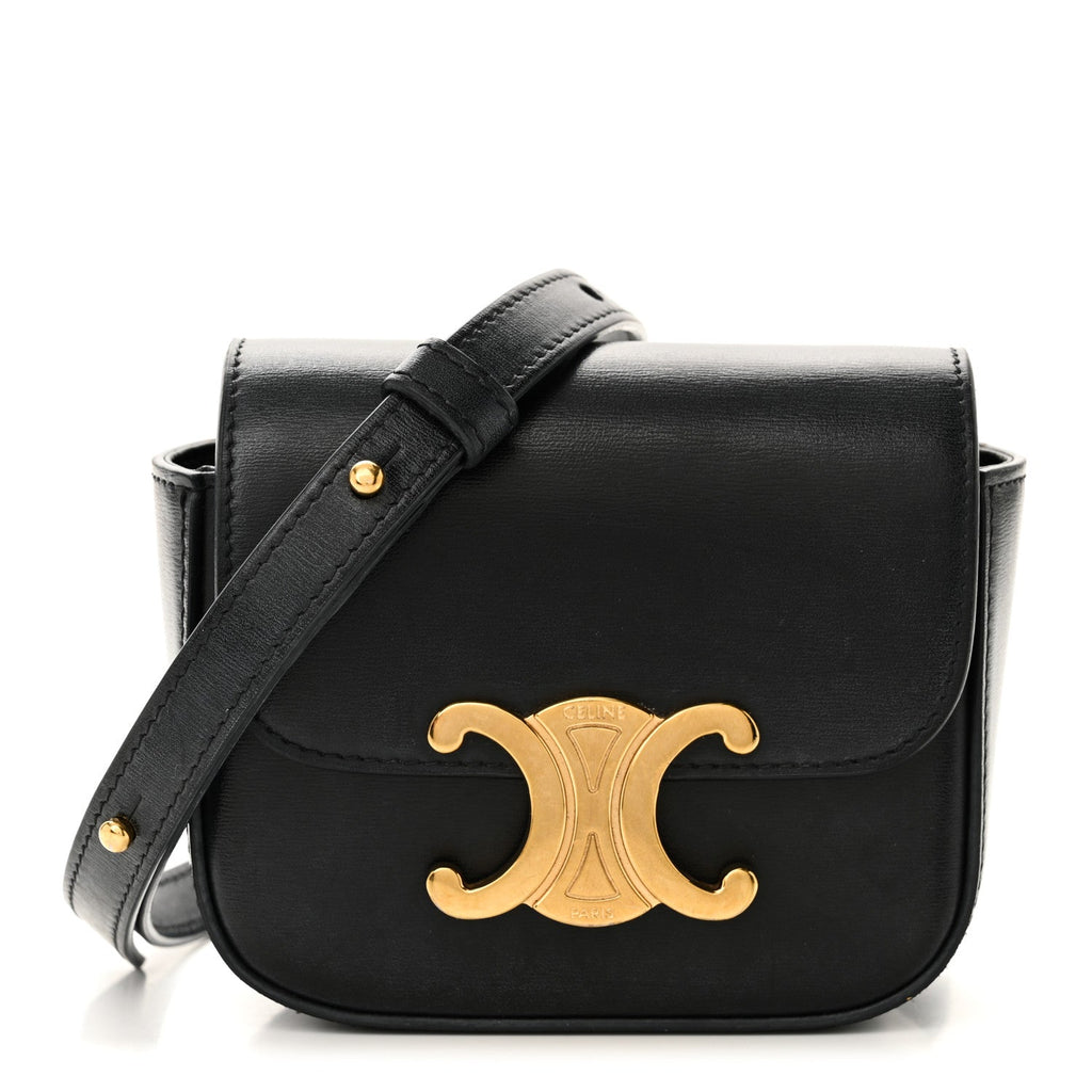 Shiny Calfskin Mini Triomphe Black
