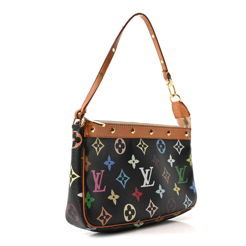 Monogram Multicolor Pochette Accessories Black