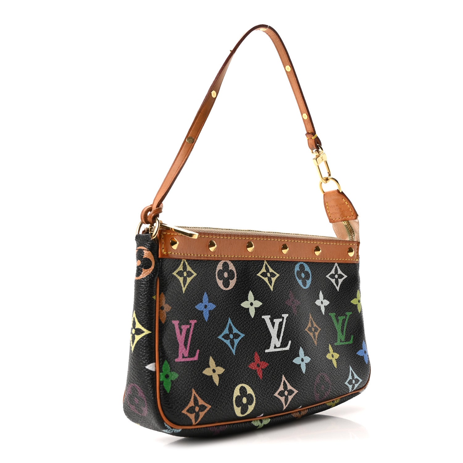 Monogram Multicolor Pochette Accessories Black