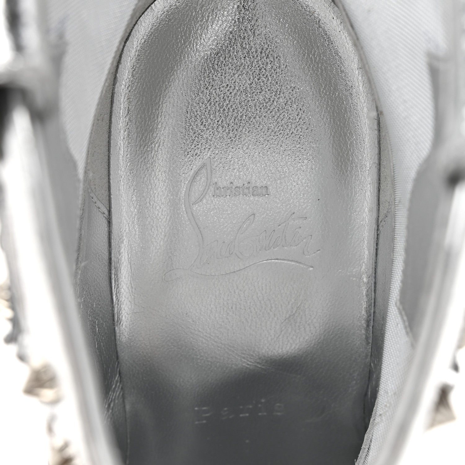 Metallic Calfskin Bootytiang Western 100 Boots 37 Silver