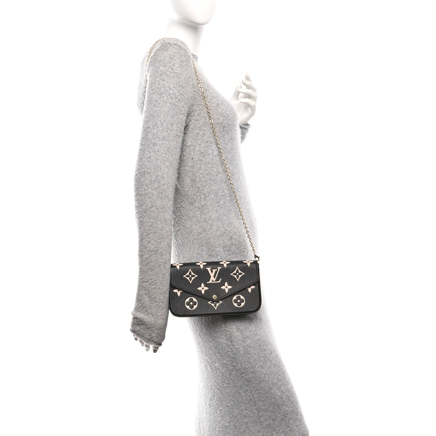 Empreinte Monogram Giant Felicie Pochette Black Beige