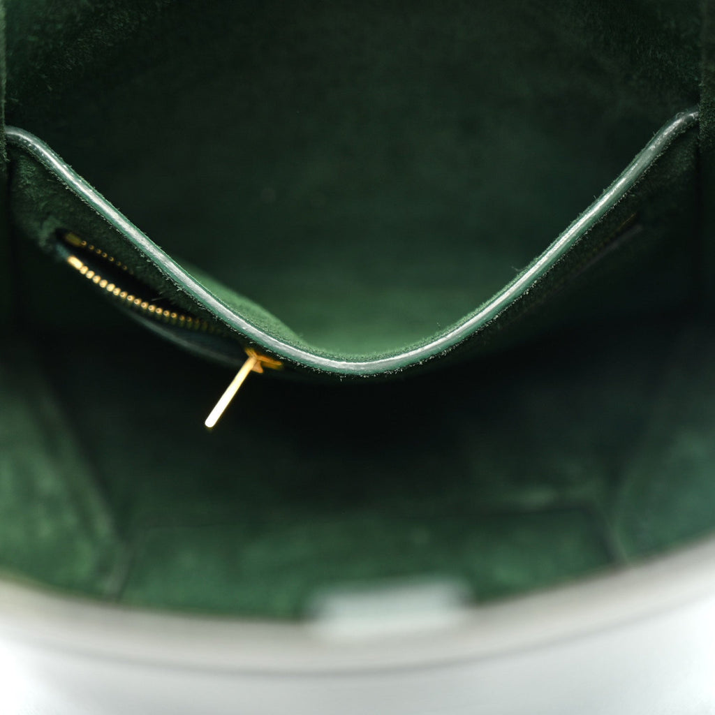 Soft Grained Calfskin Small Sangle Bucket Bag Amazone