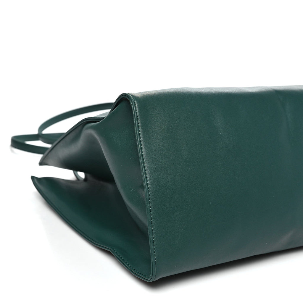 Vegan Leather Large Shopping Bag Dark Olive