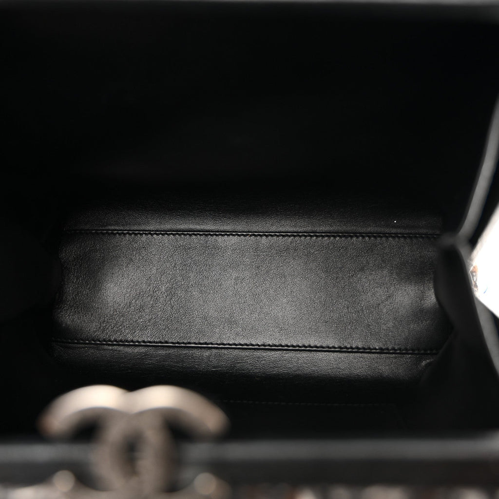 Tweed Kisslock Minaudiere Black Multicolor
