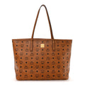 Visetos Medium Anya Top Zip Shopper Tote Cognac