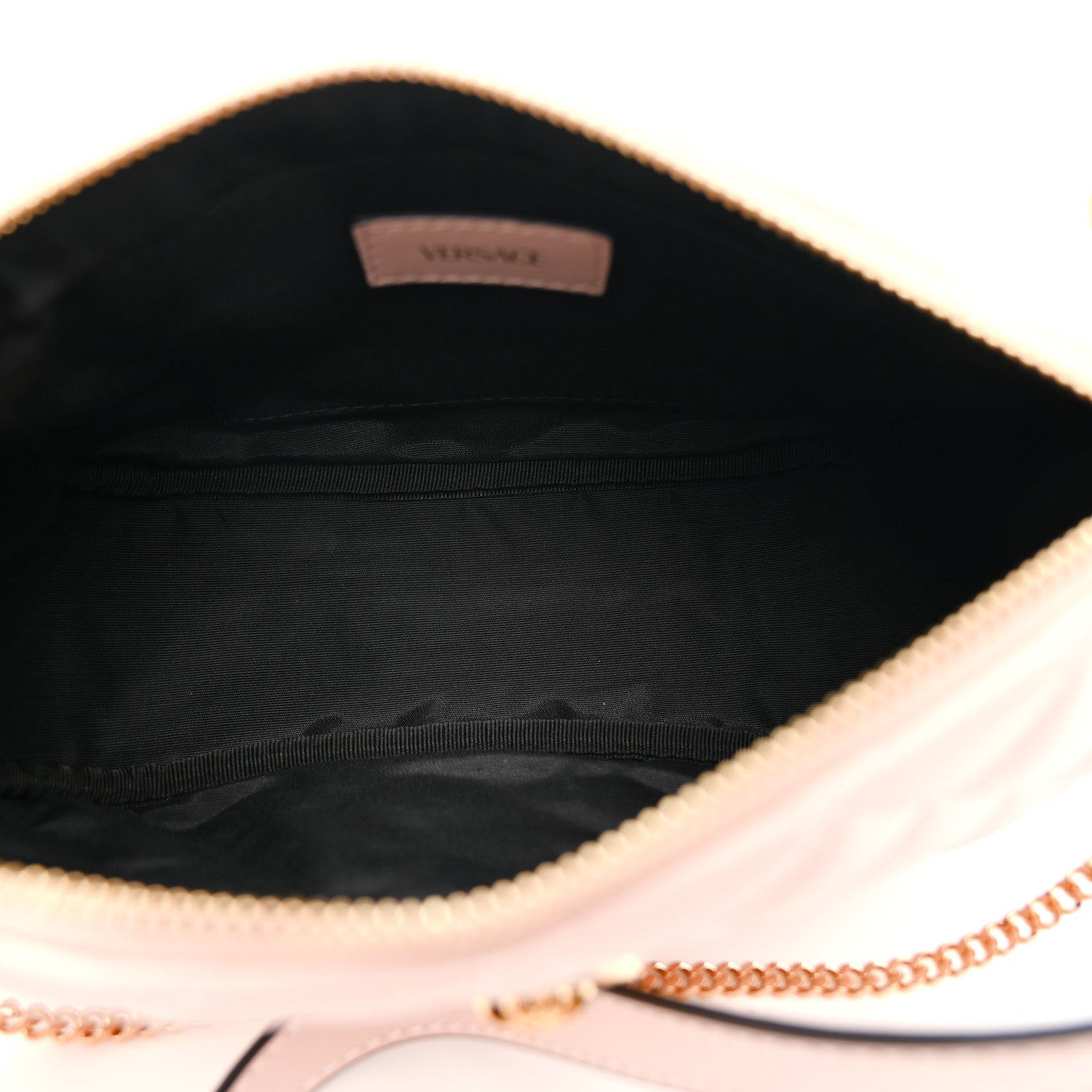 Nappa Quilted La Medusa Half Moon Crossbody Light Pink