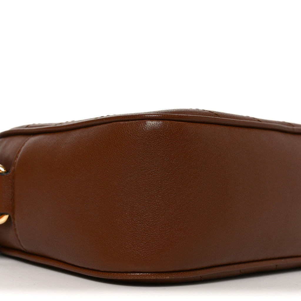 Sakai Be Green Calfskin Diagonal Stitched Small Blondie Shoulder Bag Cuir