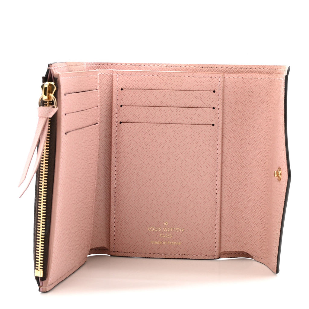 Damier Ebene Victorine Wallet Rose Ballerine