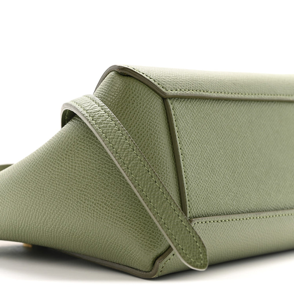 Grained Calfskin Nano Belt Bag Army Green