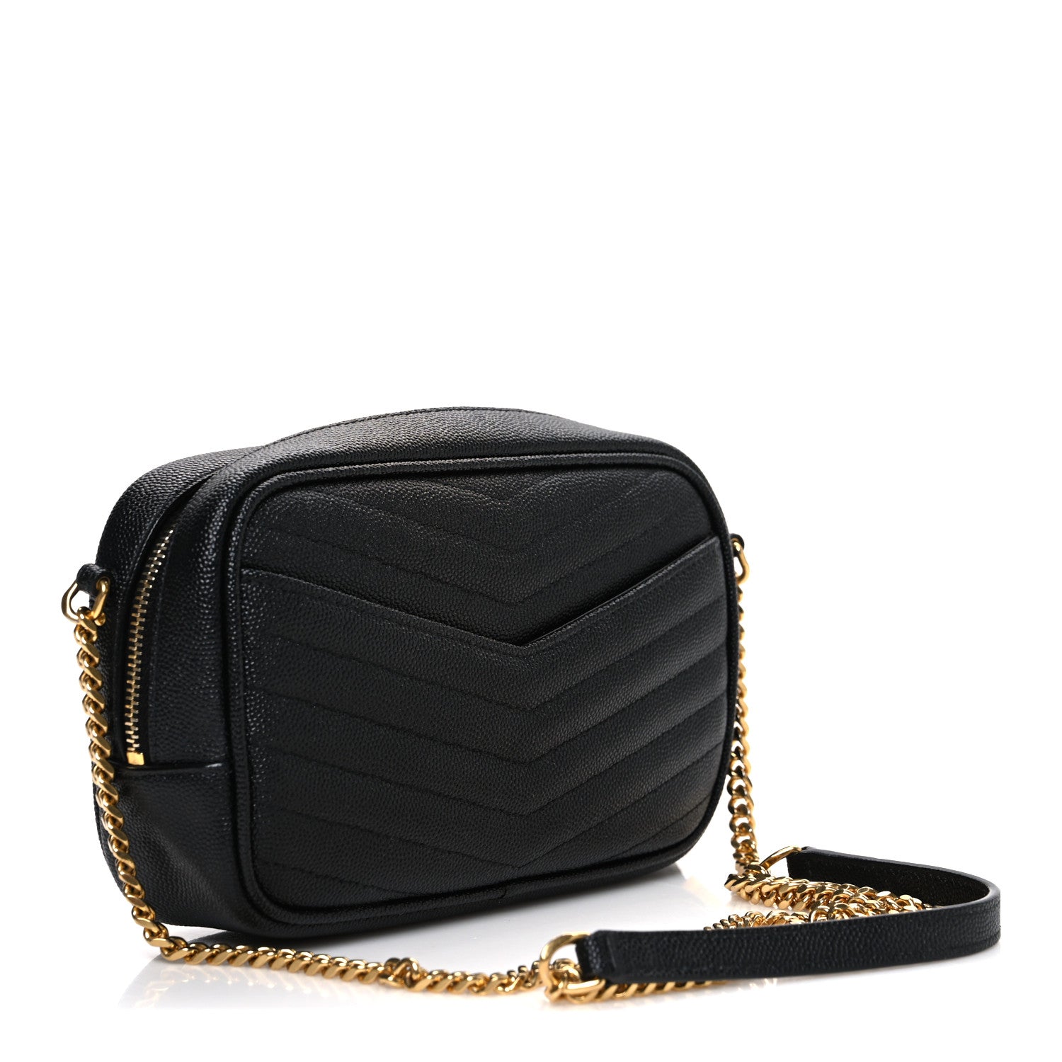 Grain De Poudre Matelasse Monogram Mini Lou Camera Bag Black