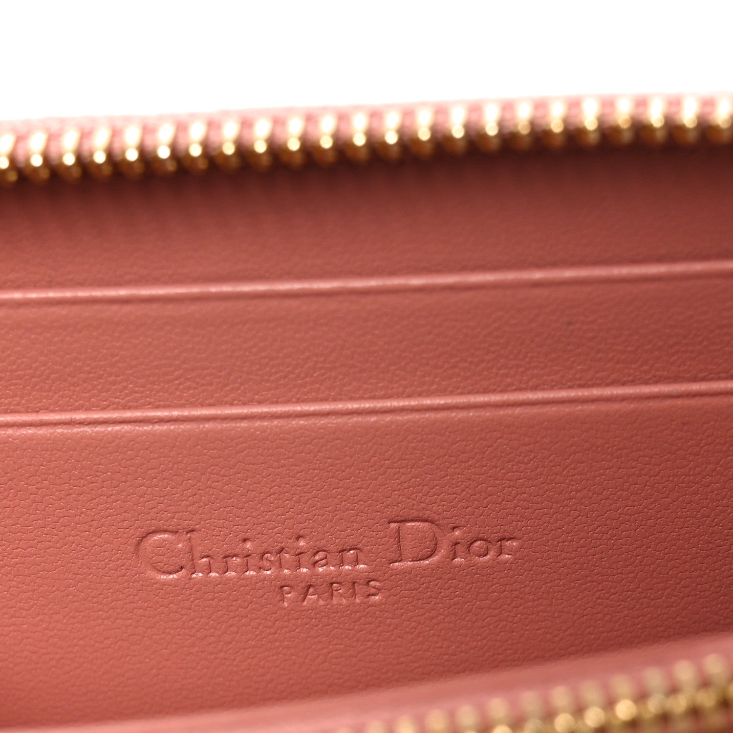 Lambskin Cannage Small Lady Dior Voyageur Coin Purse Rose Des Vents