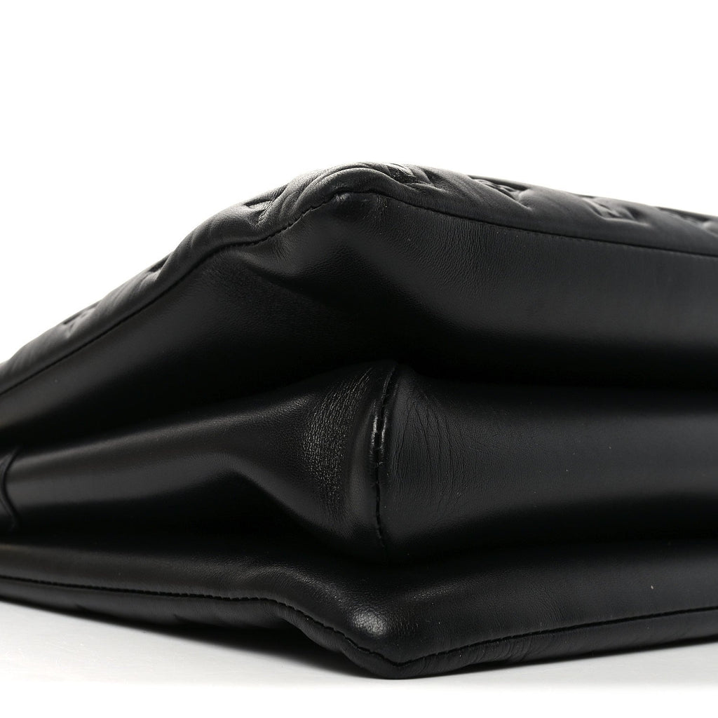 Lambskin Embossed Monogram Coussin MM Black