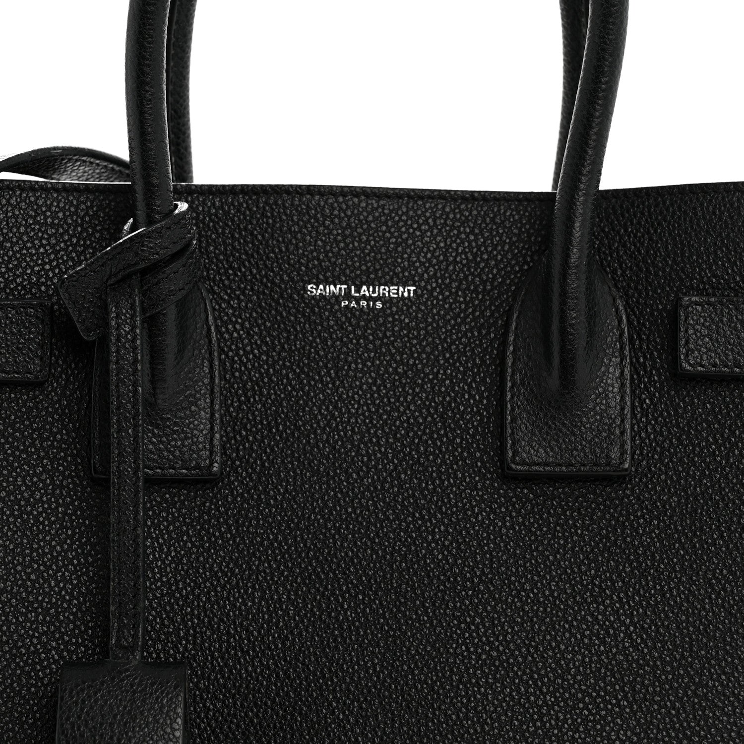 Grained Calfskin Baby Sac De Jour Black