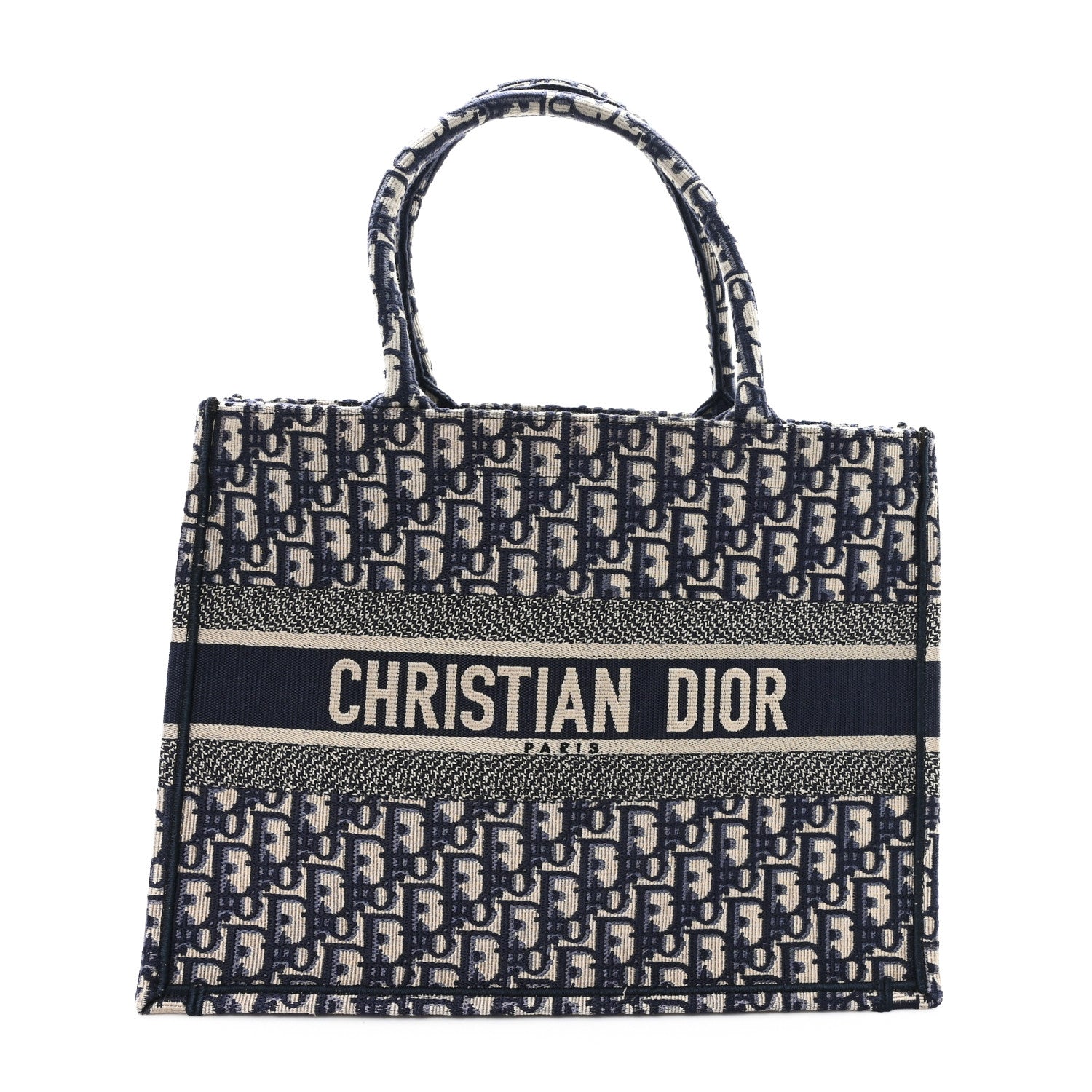 Oblique Medium Book Tote Blue Multicolor