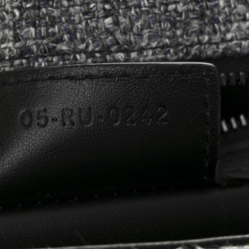 Tweed Macrocannage Medium Caro Bag Black