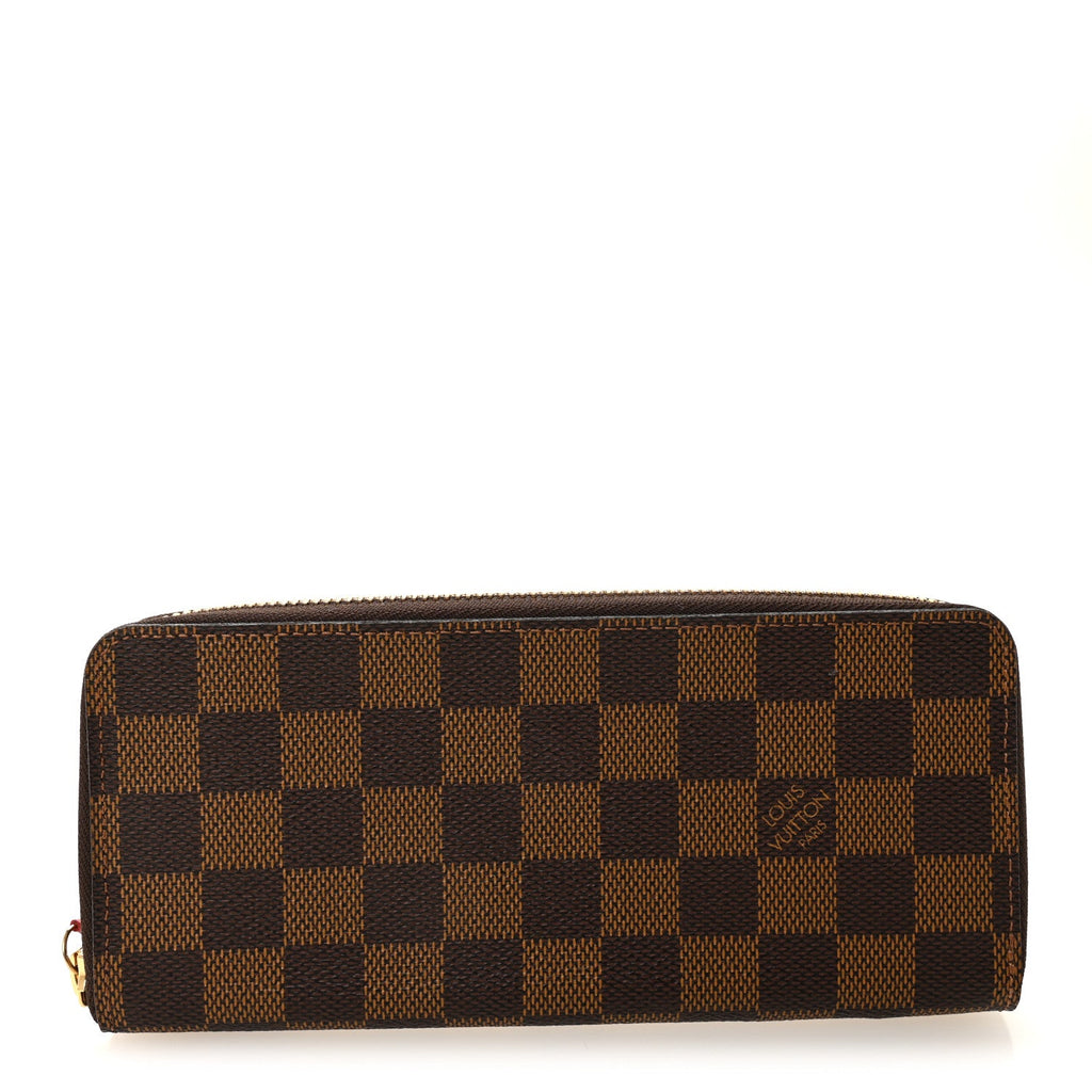Damier Ebene Clemence Wallet Cherry