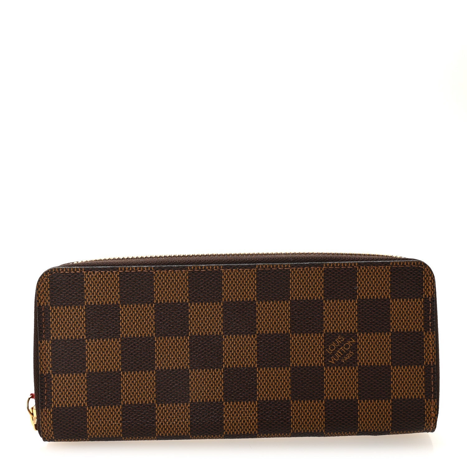 Damier Ebene Clemence Wallet Cherry