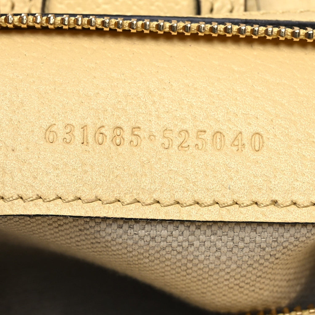 Monogram Jumbo GG Textured Dollar Calfskin Medium Ophidia Shopping Tote Beige Banana