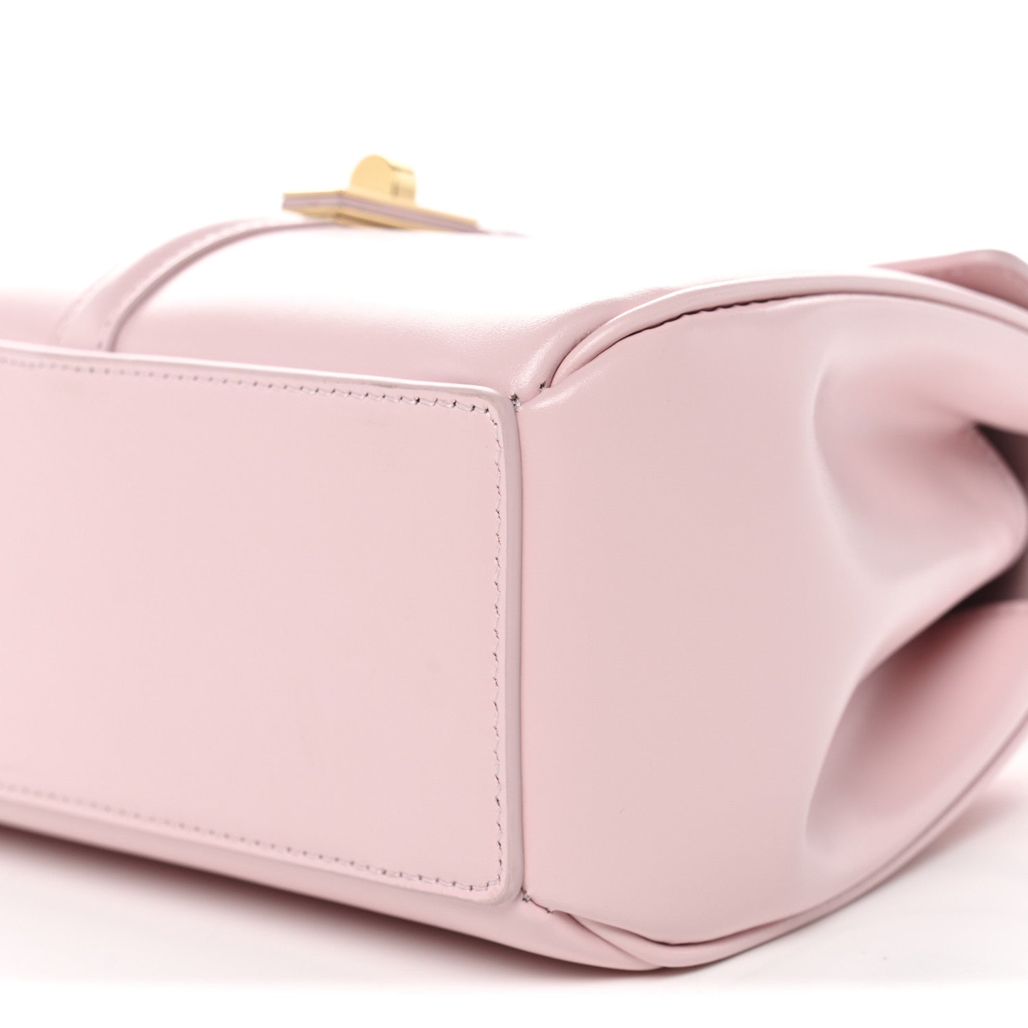 Satinated Calfskin Mini 16 Top Handle Bag Pastel Pink