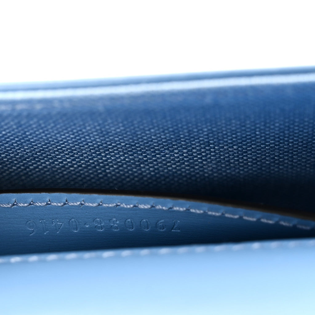GG Monogram Scratch Lux Calfskin Mini Luce Shoulder Bag Blue