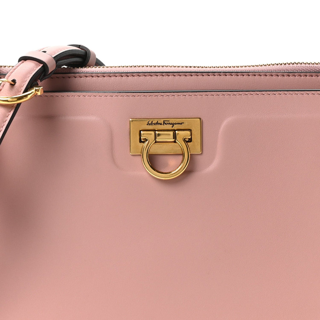 Calfskin Trifolio Crossbody Bag Antique Rose