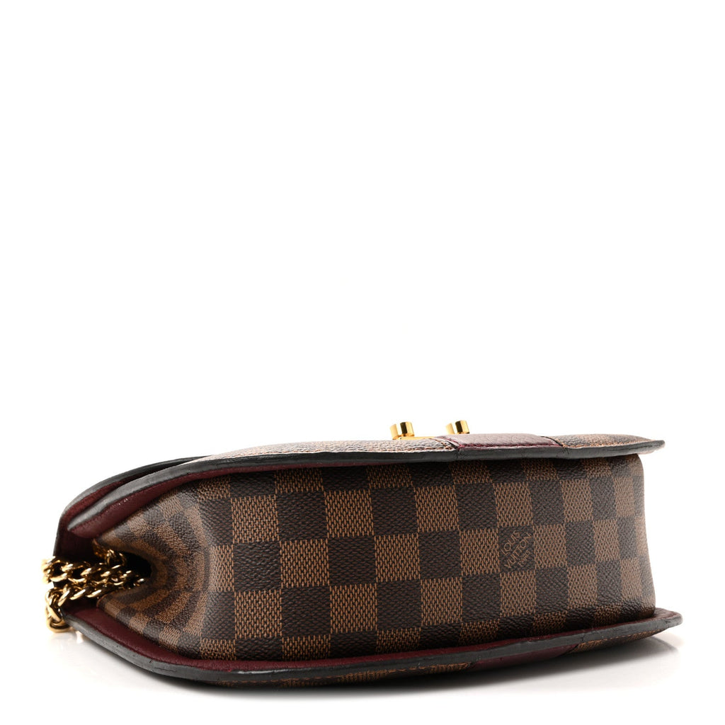 Damier Ebene Cuir Taurillon Wight Bordeaux
