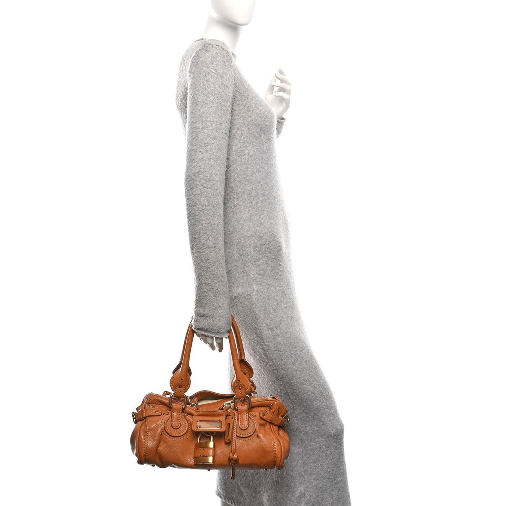 Calfskin Medium Paddington Satchel Tan