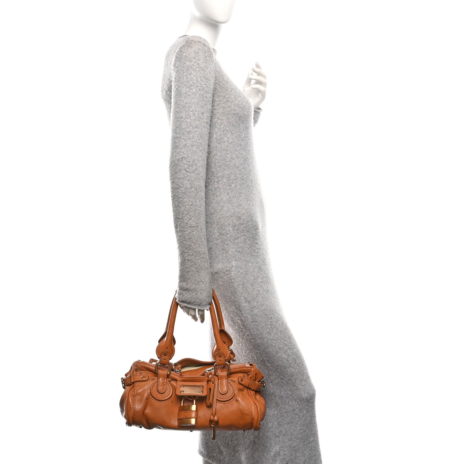 Calfskin Medium Paddington Satchel Tan