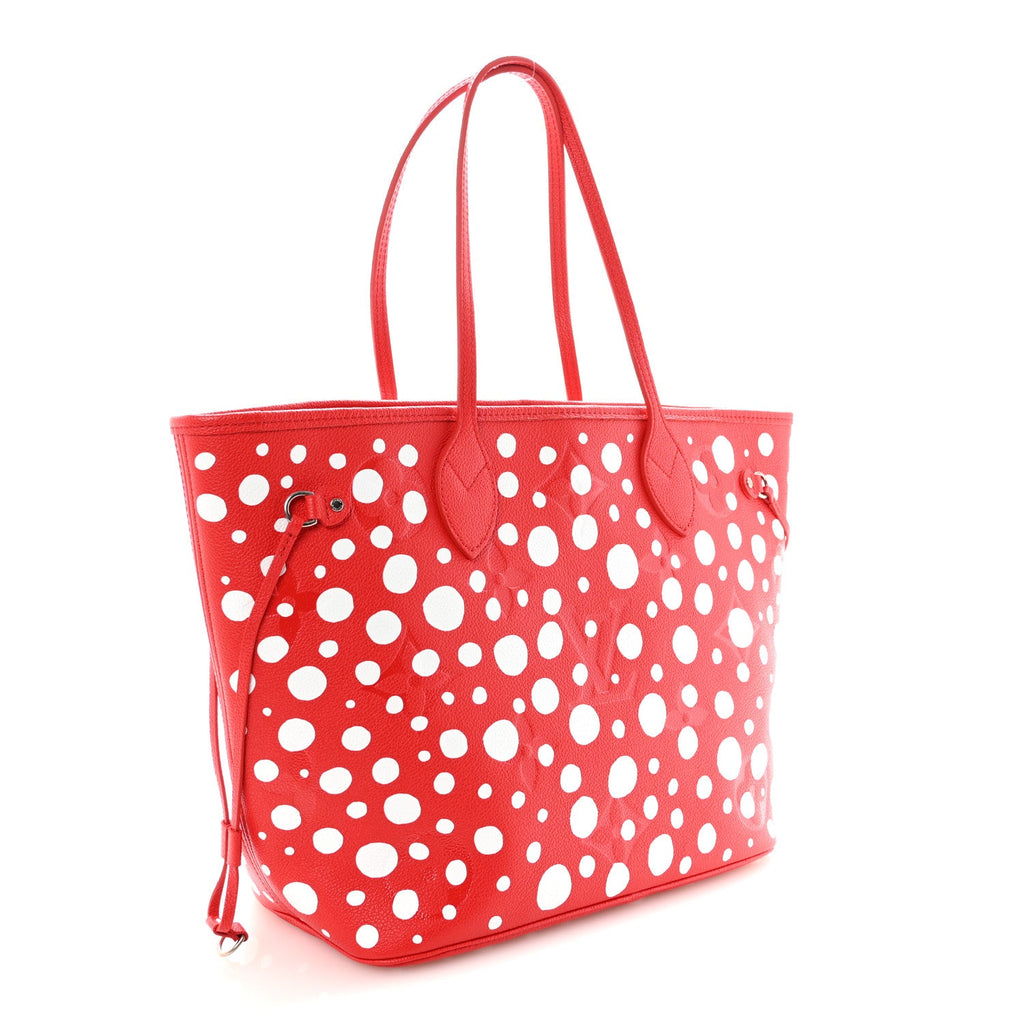 LV X YK Empreinte Infinity Dots Neverfull MM Rouge White