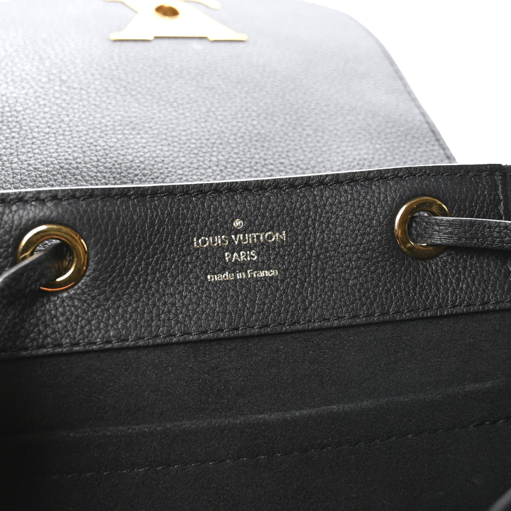 Calfskin Lockme Mini Backpack Black
