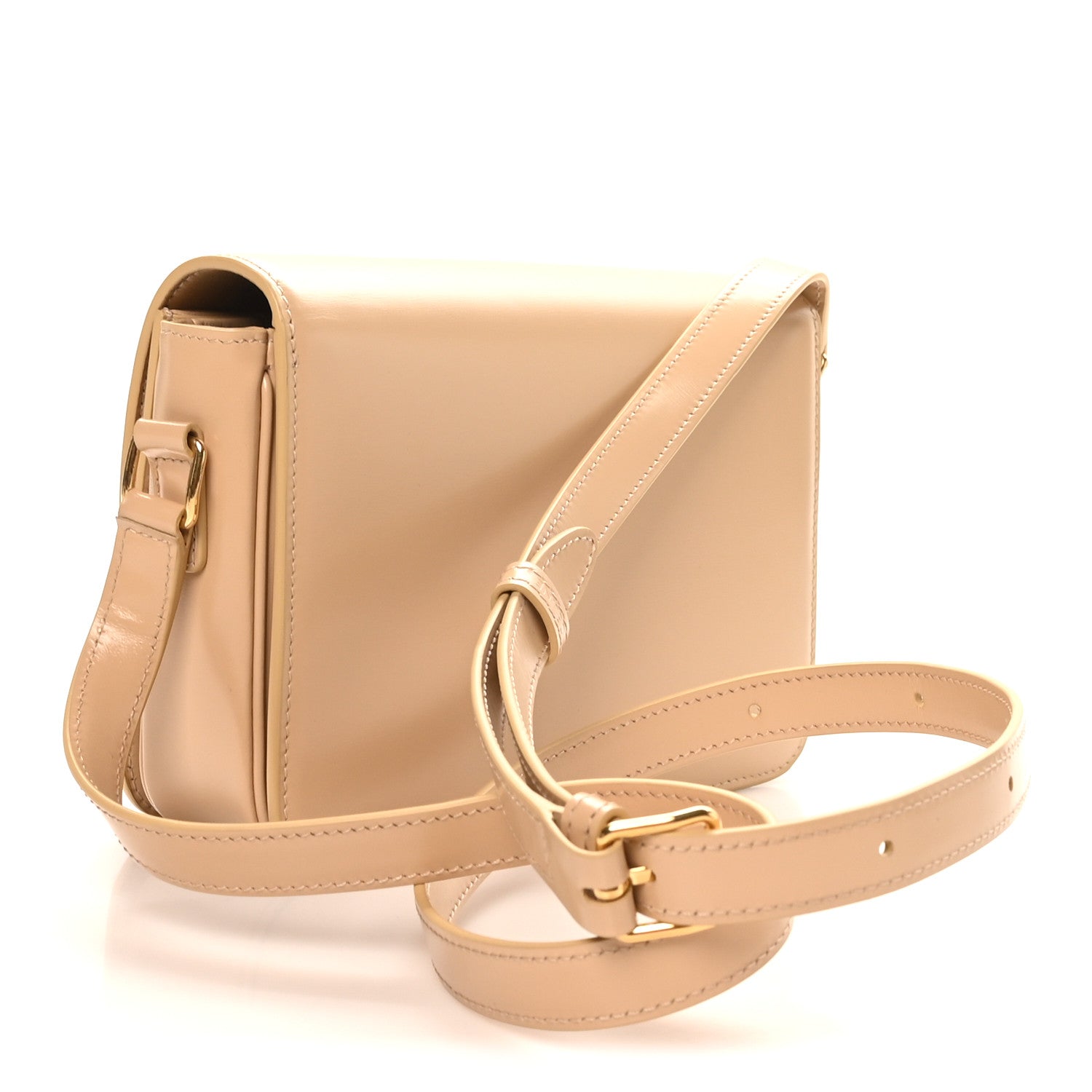 Shiny Calfskin Teen Triomphe Oat Beige