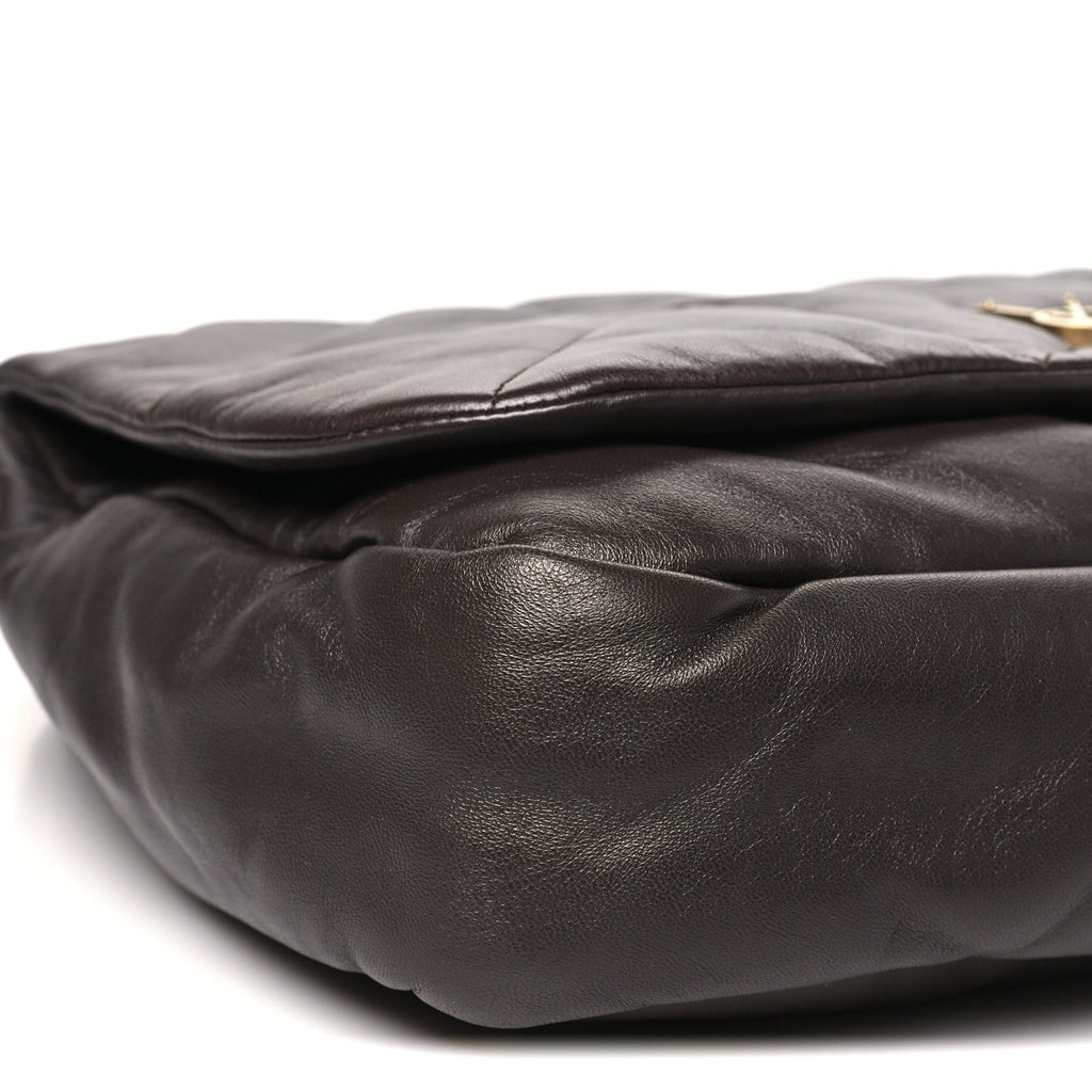 Lambskin Matelasse Monogram Large Jamie 4.3 Dark Sweet Chocolate