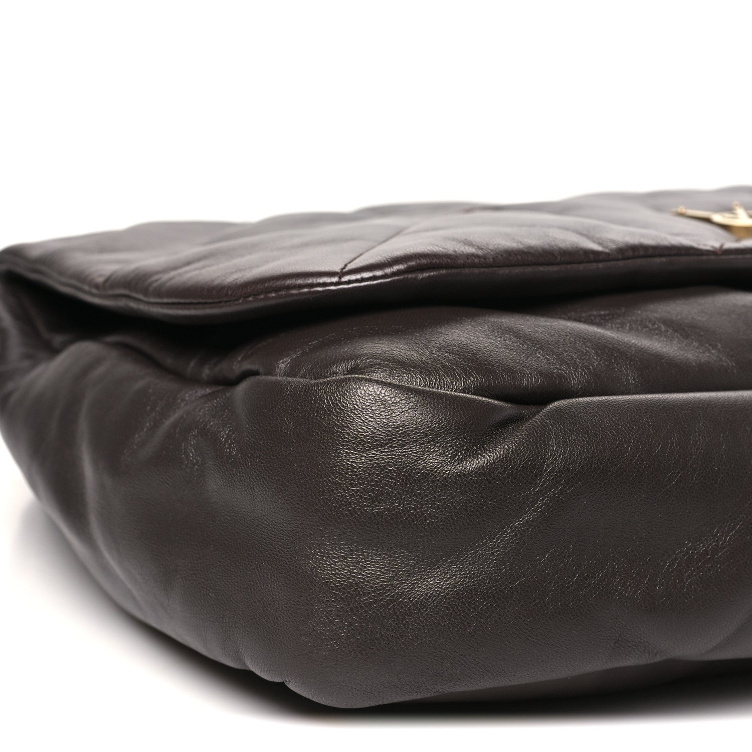Lambskin Matelasse Monogram Large Jamie 4.3 Dark Sweet Chocolate