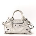 Agneau Arena Small Neo Cagole City Handbag Optic White