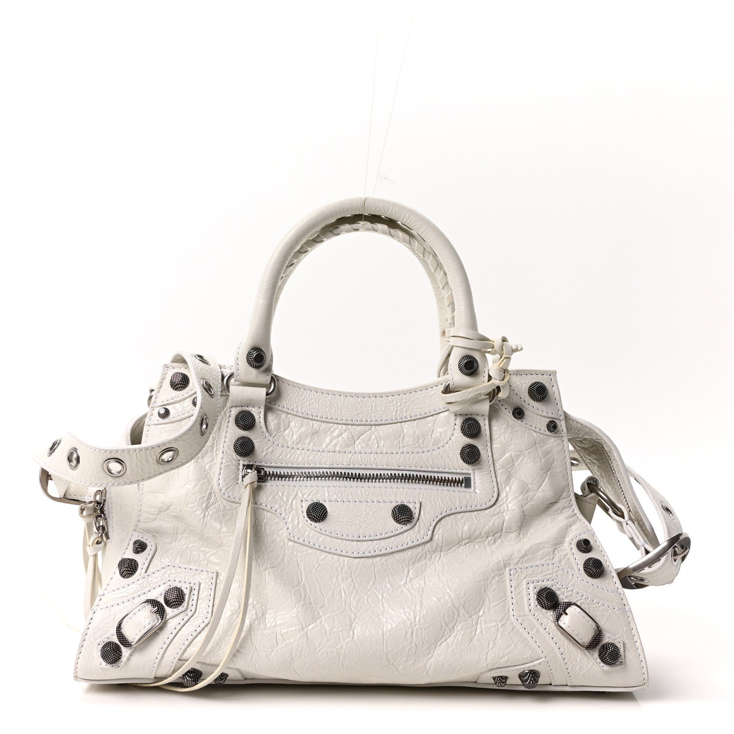 Agneau Arena Small Neo Cagole City Handbag Optic White